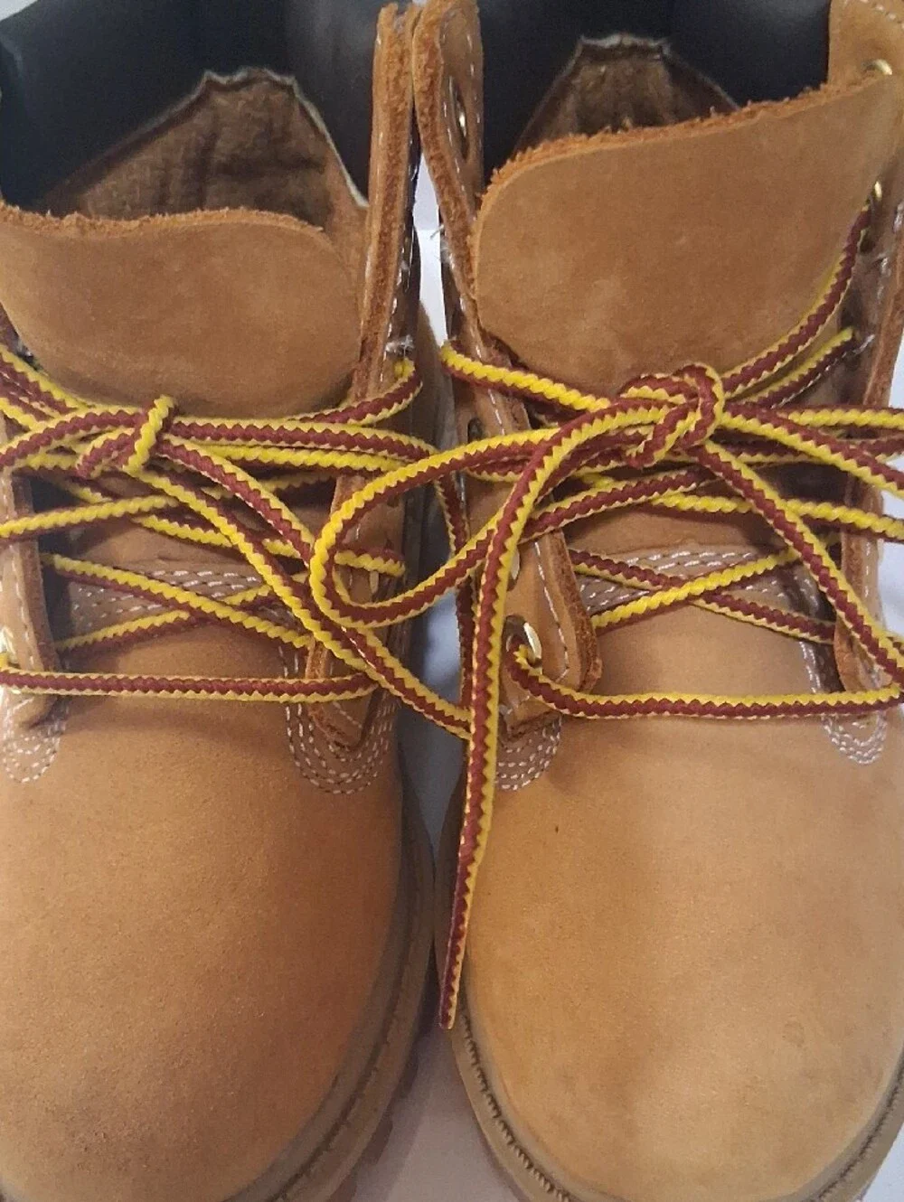 Pre-owned Timberland Kids Tan/Brown Lace-Up Suede Boots